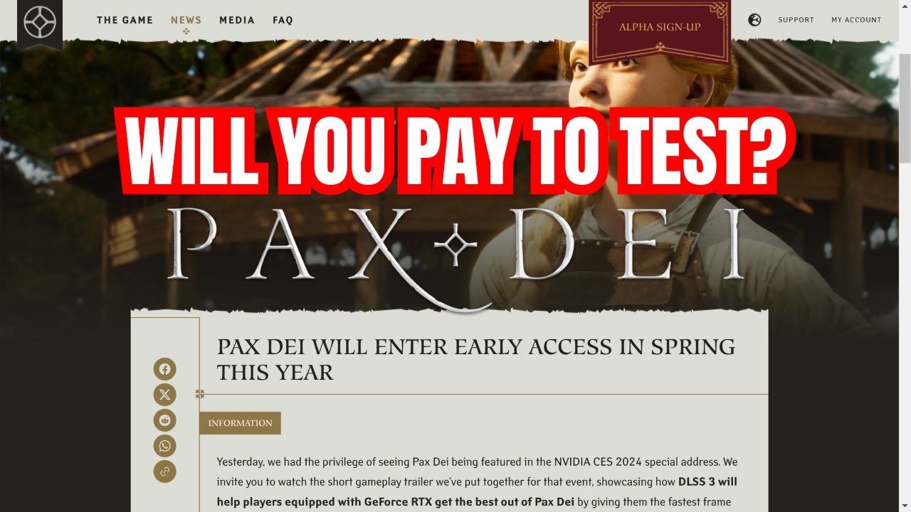 Pax Dei Early Access Play To Test Model Fail Ashes of Creation videos